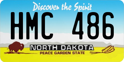 ND license plate HMC486