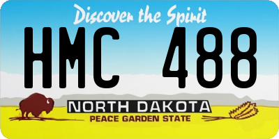 ND license plate HMC488