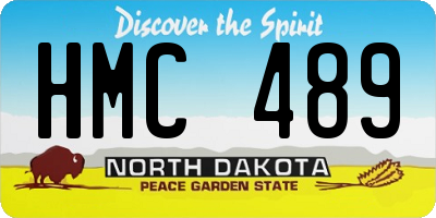 ND license plate HMC489