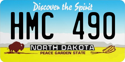 ND license plate HMC490