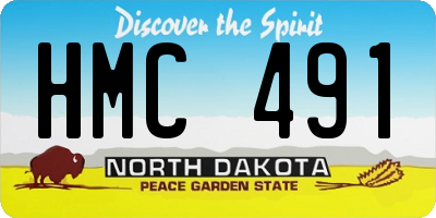 ND license plate HMC491