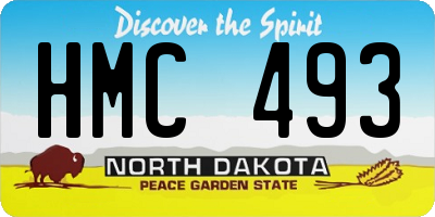 ND license plate HMC493