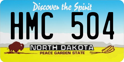 ND license plate HMC504