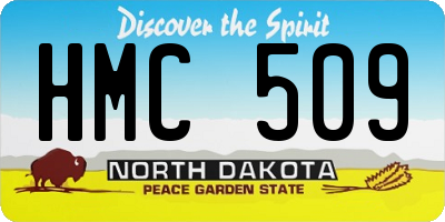 ND license plate HMC509