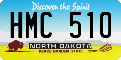 ND license plate HMC510