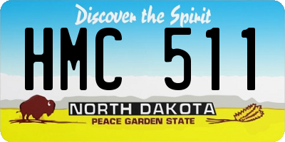 ND license plate HMC511