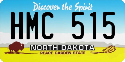 ND license plate HMC515