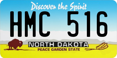 ND license plate HMC516