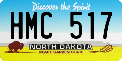 ND license plate HMC517