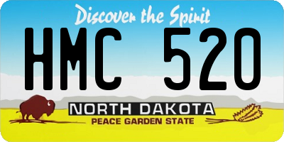 ND license plate HMC520