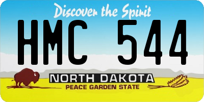 ND license plate HMC544