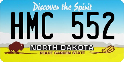 ND license plate HMC552