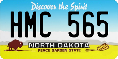 ND license plate HMC565