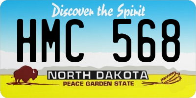ND license plate HMC568
