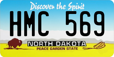 ND license plate HMC569
