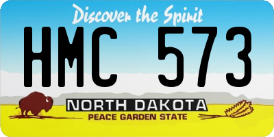 ND license plate HMC573
