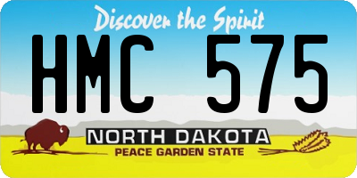 ND license plate HMC575