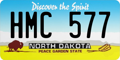 ND license plate HMC577