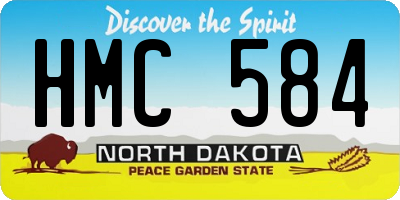 ND license plate HMC584