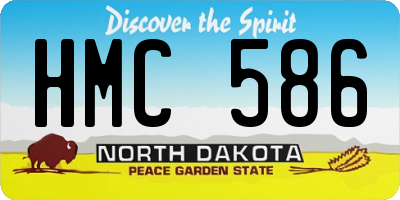 ND license plate HMC586