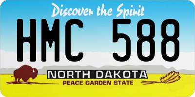 ND license plate HMC588