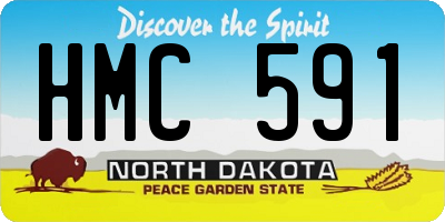 ND license plate HMC591