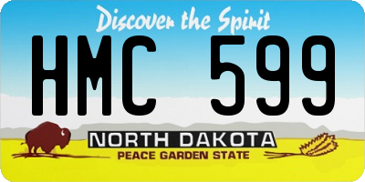 ND license plate HMC599