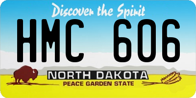 ND license plate HMC606