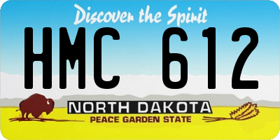 ND license plate HMC612