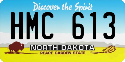 ND license plate HMC613