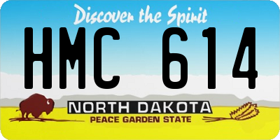 ND license plate HMC614