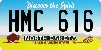ND license plate HMC616