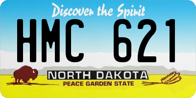 ND license plate HMC621