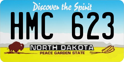 ND license plate HMC623