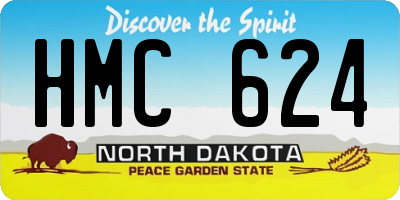 ND license plate HMC624