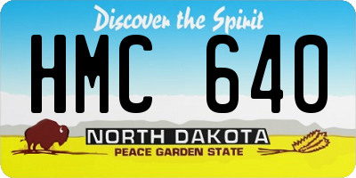 ND license plate HMC640