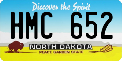 ND license plate HMC652