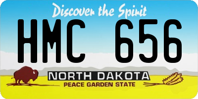 ND license plate HMC656
