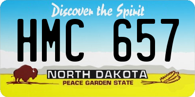 ND license plate HMC657
