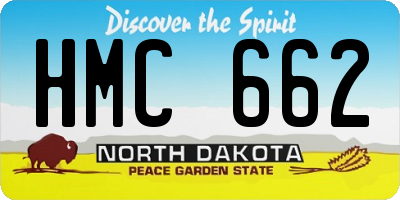 ND license plate HMC662