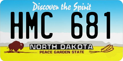 ND license plate HMC681