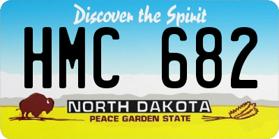 ND license plate HMC682