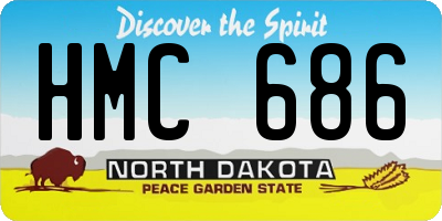 ND license plate HMC686
