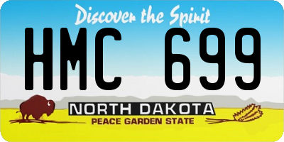 ND license plate HMC699