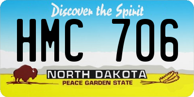 ND license plate HMC706