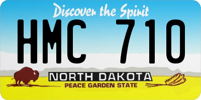 ND license plate HMC710