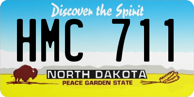 ND license plate HMC711