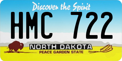 ND license plate HMC722
