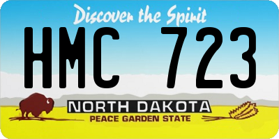 ND license plate HMC723