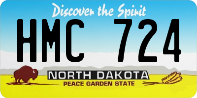 ND license plate HMC724